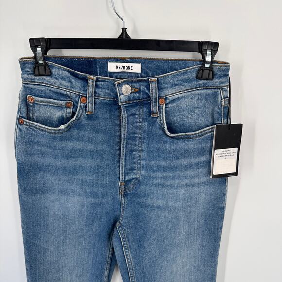 RE/DONE NWT 90's High Rise Ankle Crop in Classic Faded Blue // 26 - Picture 3 of 12